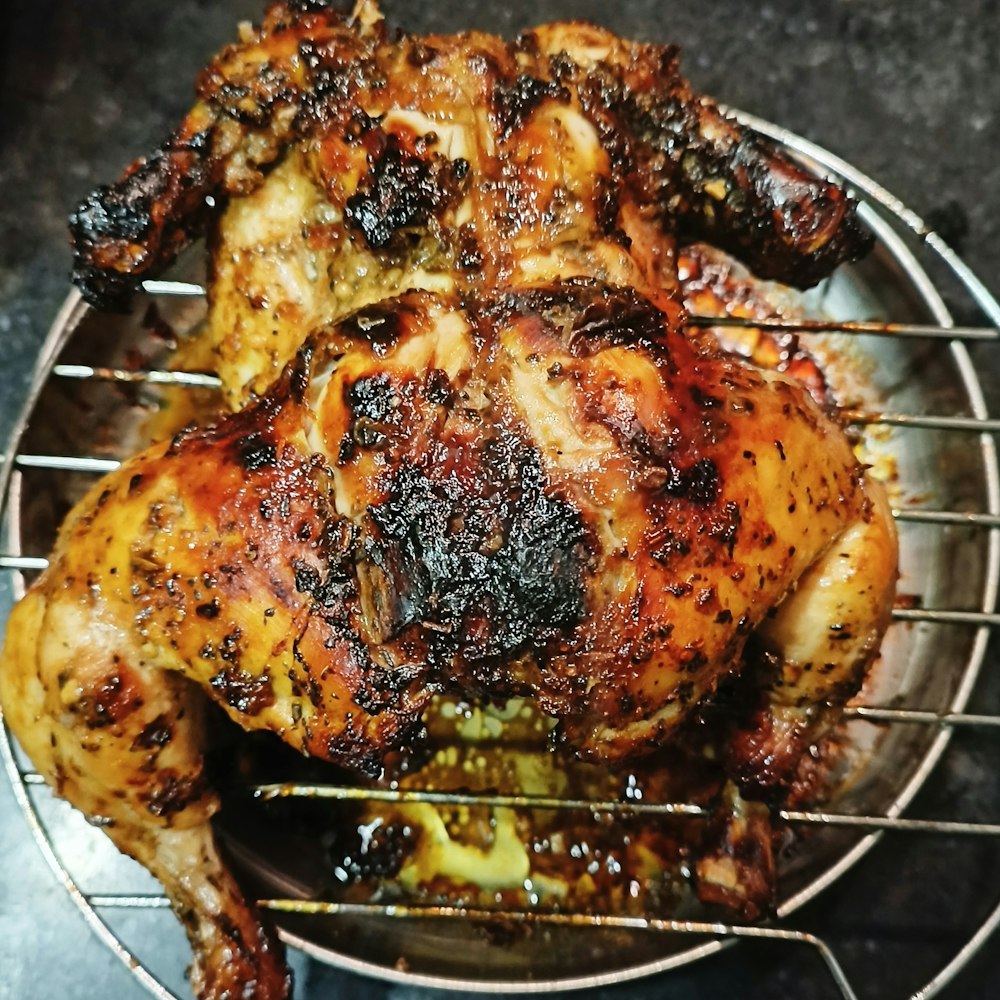 Poulet braisé attiéké